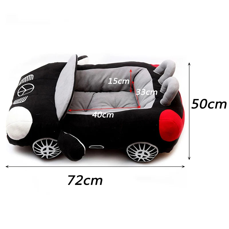 Cama con Forma de Auto para Perros y Gatos — Pequeños y Medianos