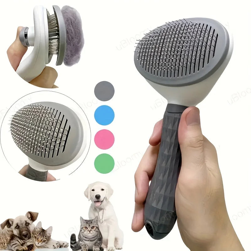 Cepillo Quitapelos Automático para Perros y Gatos — Un Clic, Sin Esfuerzo