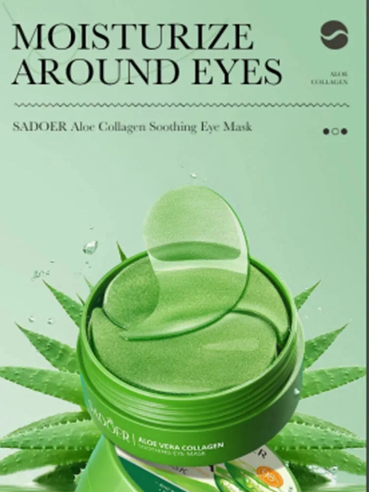 Parches de Ojos Aloe Vera y Colágeno — 60 unidades