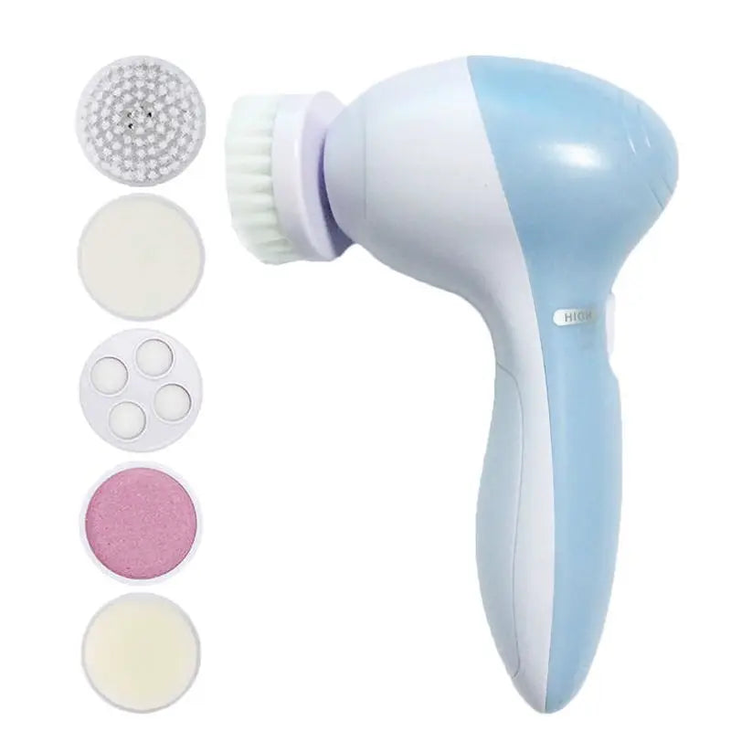 Limpiador Facial Eléctrico 5 en 1 — Limpieza Profunda, Puntos Negros y Masaje Facial