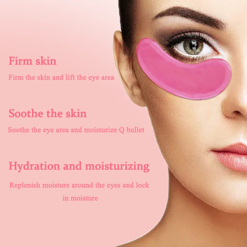 Parches de Ojos Hidratantes Rosa — Reduce Ojeras y Bolsas al Instante