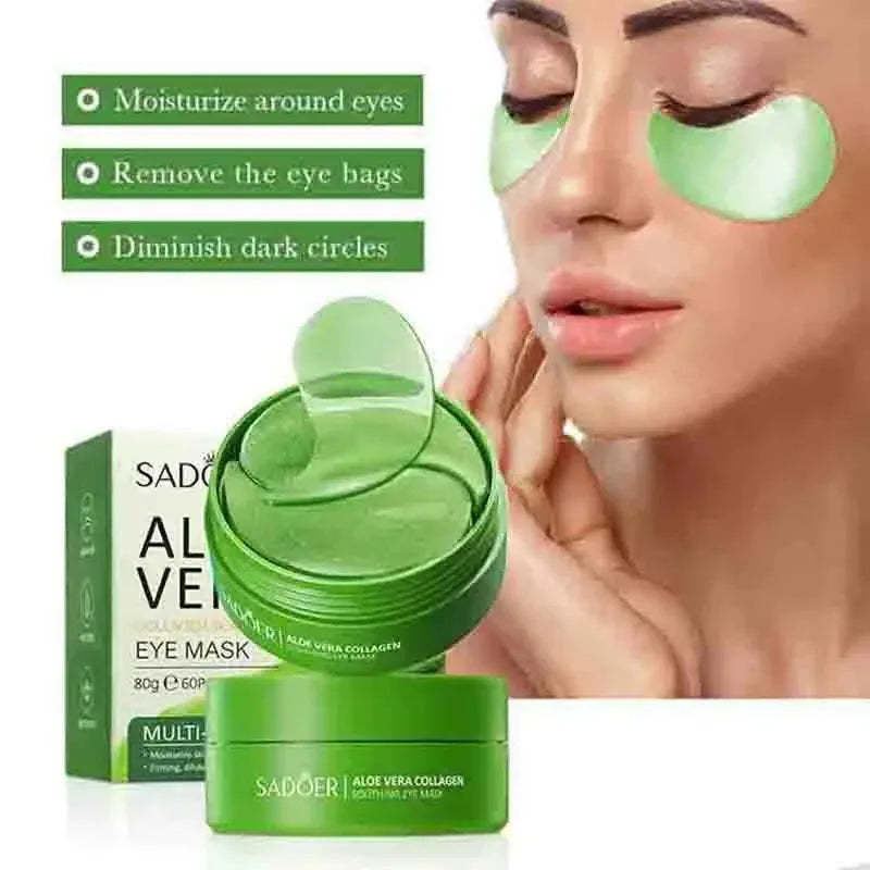 Parches de Ojos Aloe Vera y Colágeno — 60 unidades