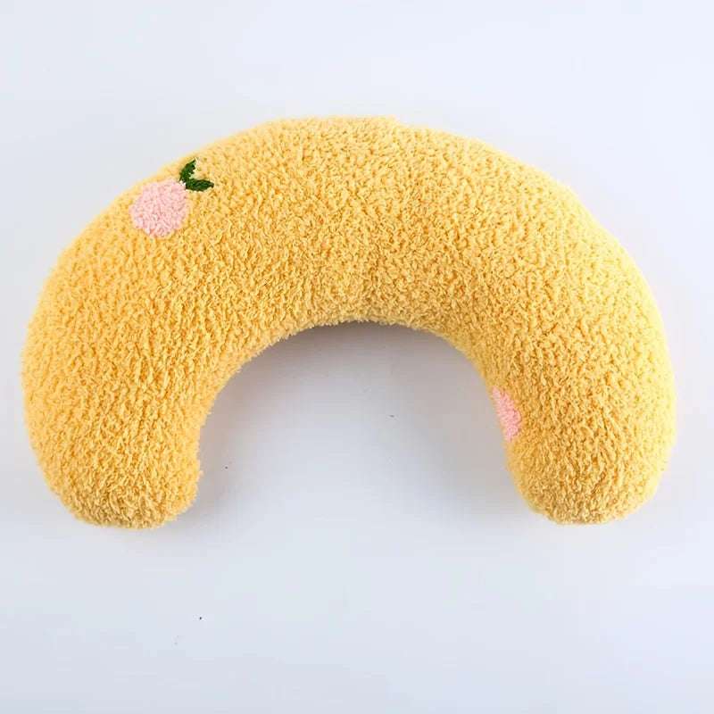 Almohada en U para Mascotas — Soporte Cervical Suave y Lavable
