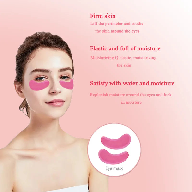 Parches de Ojos Hidratantes Rosa — Reduce Ojeras y Bolsas al Instante