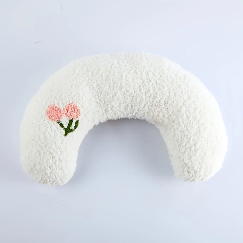 Almohada en U para Mascotas — Soporte Cervical Suave y Lavable