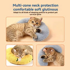 Almohada en U para Mascotas — Soporte Cervical Suave y Lavable